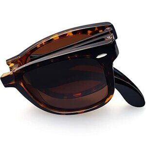 Square Folding Polarized Sunglasses UV400 Tortoise
